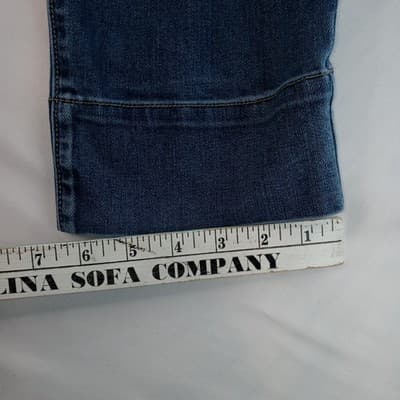 Gap Straight Crop Jeans Medi Wash Denim Cuffed Pants Women's Size 16 33 - Thumbnail 8