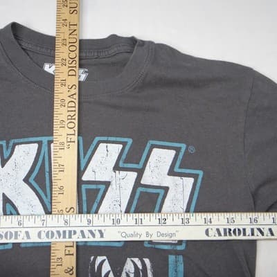 KISS Band Rock T Shirt Charcoal Gray Graphic Print XS - Thumbnail 5