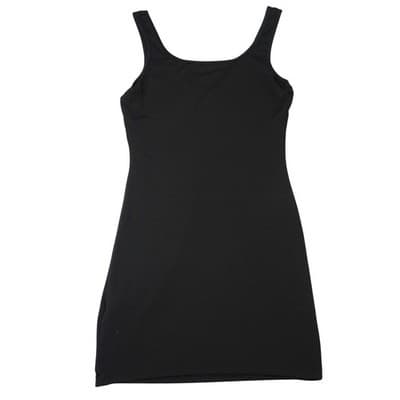 SHEIN Petite Black Tank Dress Mini Scoop Neck Sleeveless Bodycon Size S - Thumbnail 3