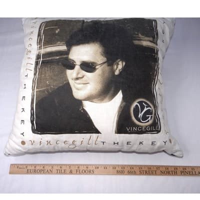 Vintage Vince Gill The Key DIY Throw Pillow Decorative Music Memorabilia - Thumbnail 6