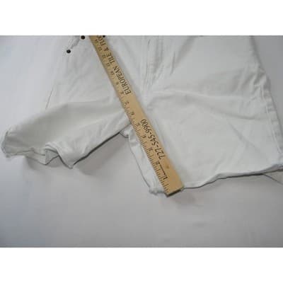 Free Assembly Womens White Longline Denim Shorts Raw Hem Size 14 - Thumbnail 6