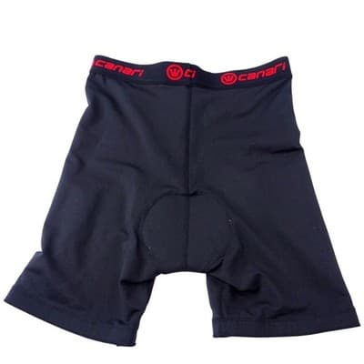Canari Mens Black Padded Cycling Shorts Size Medium - Thumbnail 3
