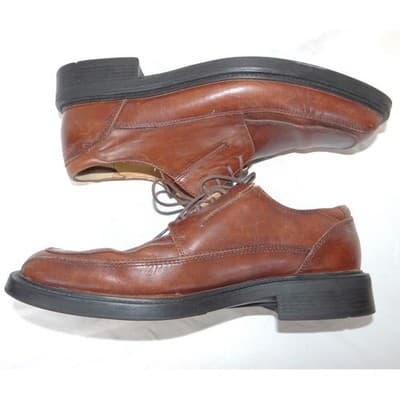Dockers Mens Brown Leather Square Toe All Motion Comfort Oxford Shoes 9M - Thumbnail 2