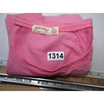 Faded Glory Pink Waffle Knit Long Sleeve Thermal Shirt Top Girls Size S 4-6 - Thumbnail 6