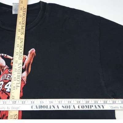 VTG Gildan Charles Barkley Philadelphia 76ers Graphic T-Shirt XL Black NBA Tee - Thumbnail 10