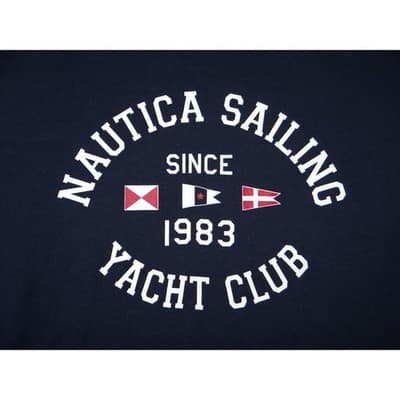 Nautica Men's Navy Blue Sailing Yacht Club T Shirt Size XL - Thumbnail 4