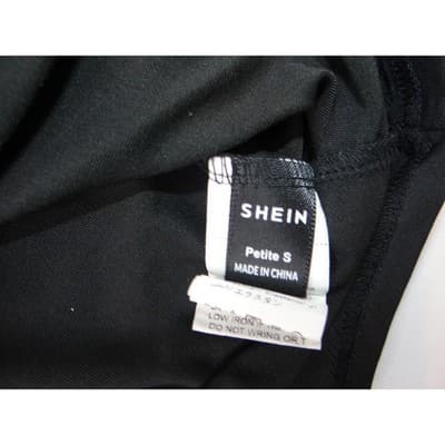 SHEIN Petite Black Tank Dress Mini Scoop Neck Sleeveless Bodycon Size S - Thumbnail 2