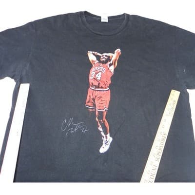 VTG Gildan Charles Barkley Philadelphia 76ers Graphic T-Shirt XL Black NBA Tee - Thumbnail 5