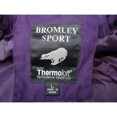 Bromley Sport Womens Purple Quilted Lined Jacket Size L Thermoloft Winter Coat - Thumbnail 3