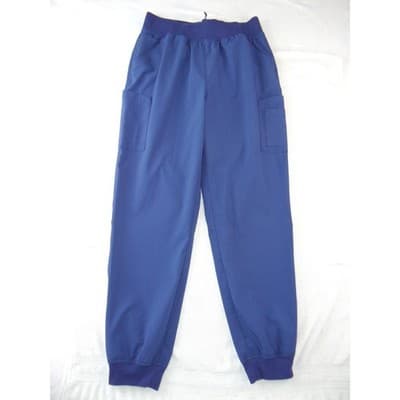 Elements Easy Stretch Navy Blue Scrub Set V-Neck Top Jogger Pants Med/Lg BU287 - Thumbnail 2