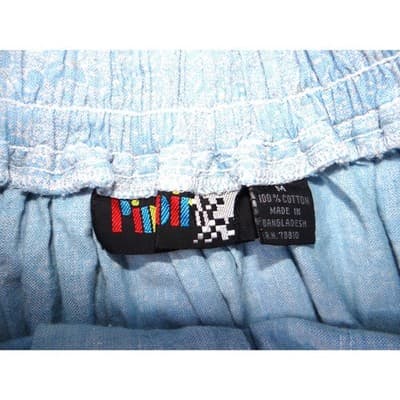 Vintage Pinot Noir Womens Light Blue Denim Floral Pleated Midi Skirt Size M - Thumbnail 2