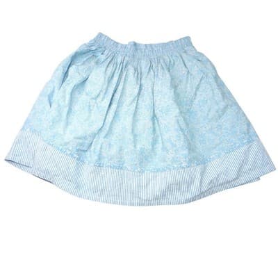 Vintage Pinot Noir Womens Light Blue Denim Floral Pleated Midi Skirt Size M - Thumbnail 3