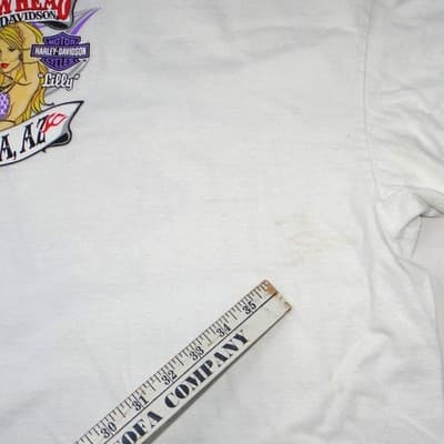 Harley-Davidson Mens White Pin-Up Lady HDMC Eagle Graphic T-Shirt 2015 Size 3XL - Thumbnail 14