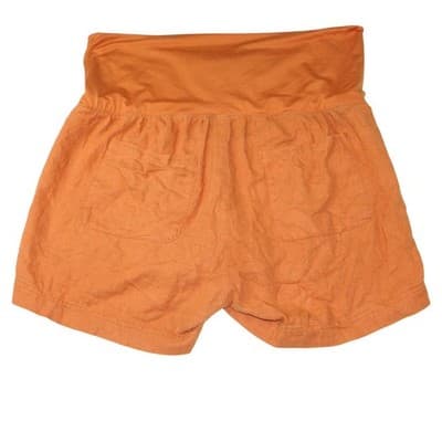 Old Navy Maternity Shorts Orange Cotton Blend Elastic Waist Size L - Thumbnail 3