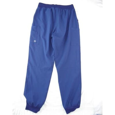 Elements Easy Stretch Navy Blue Scrub Set V-Neck Top Jogger Pants Med/Lg BU287 - Thumbnail 6