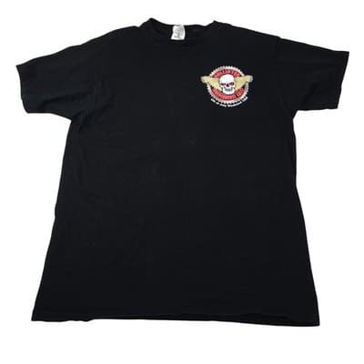 Vintage Hollister Independence Rally 1999 Skull Wings Graphic TShirt XL Black