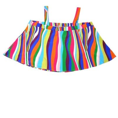 SHEIN CURVE 3XL Rainbow Stripe Tank Top Women's Plus Size - Thumbnail 3