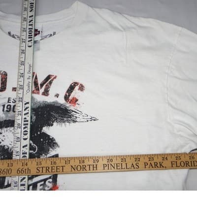 Harley-Davidson Mens White Pin-Up Lady HDMC Eagle Graphic T-Shirt 2015 Size 3XL - Thumbnail 16