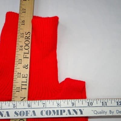 Red Knit Cowl Neck Tunic Top One Size Fits All - Thumbnail 4