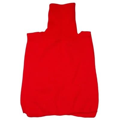 Red Knit Cowl Neck Tunic Top One Size Fits All