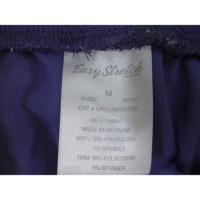 Elements Easy Stretch Navy Blue Scrub Set V-Neck Top Jogger Pants Med/Lg BU287 - Thumbnail 5