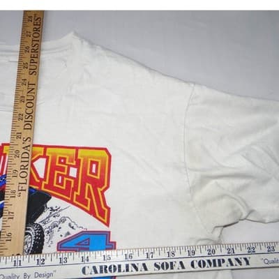 Vintage 1994 Parker Score 400 Arizona Racing Graphic T-Shirt White XL 23x27 - Thumbnail 8