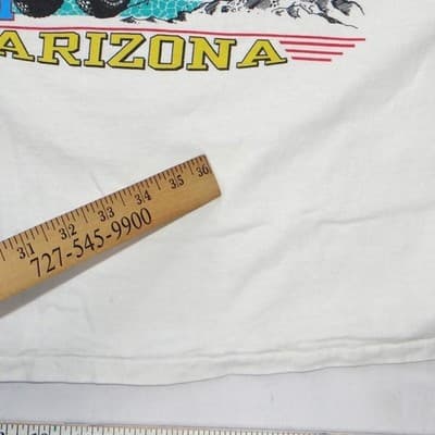 Vintage 1994 Parker Score 400 Arizona Racing Graphic T-Shirt White XL 23x27 - Thumbnail 4