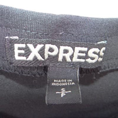 Express Womens Black Stretch Knit Elastic Waist Bodycon Mini Skirt Size S P - Thumbnail 2
