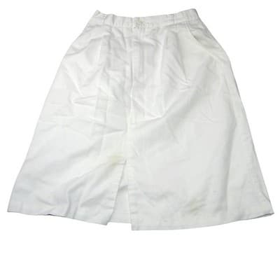 Vintage White Midi Skirt Pleated A Line Casual Office Basic - Thumbnail 2