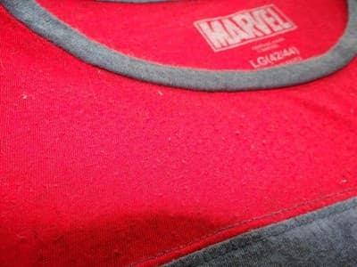 Marvel Deadpool Graphic Tee - Men's Red & Gray Shirt - Thumbnail 4