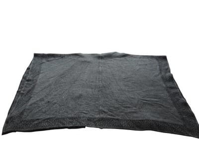 Black and Gray Women's Wool Wrap Shawl with Toggle Closure - Thumbnail 2
