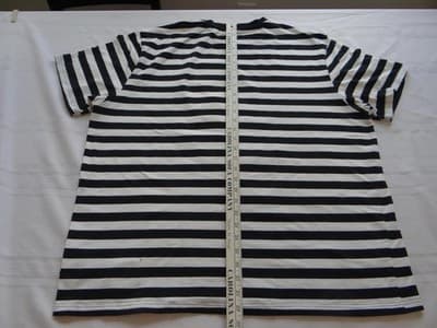 Hudson Outerwear Men's Black and White Striped T-Shirt with Lightning Bolt - Thumbnail 7