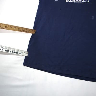 Majestic MLB 2003 Playoffs New York Yankees Baseball TShirt Mens Read Distressed - Thumbnail 11