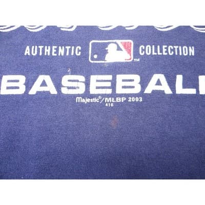 Majestic MLB 2003 Playoffs New York Yankees Baseball TShirt Mens Read Distressed - Thumbnail 6