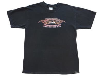 Run-A-Mucca 2004 Motorcycle Run Black Graphic T-Shirt