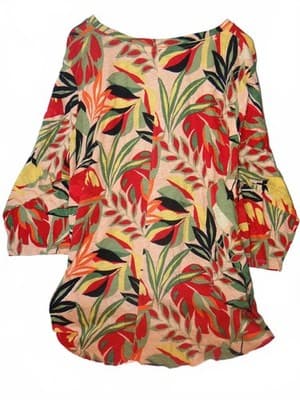 C&C California Women's Floral Print V-Neck Blouse, Size 3X NWT - Thumbnail 3