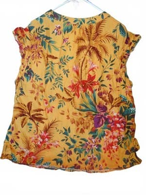 Rachel Roy Women's Yellow Floral Print Blouse Size 3X NWT - Thumbnail 3