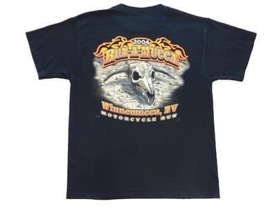 2004 Run-A-Mucca Motorcycle Run Black Graphic T-Shirt - Thumbnail 2