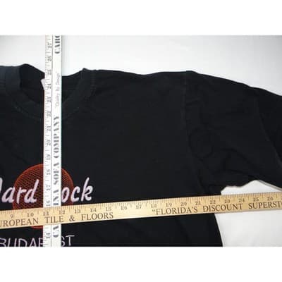 Hard Rock Cafe Budapest Black Embroidered T Shirt Mens XL - Thumbnail 9