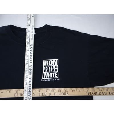 Ron Tater Salad White Comedy T Shirt Mens Medium Gildan Black - Thumbnail 6