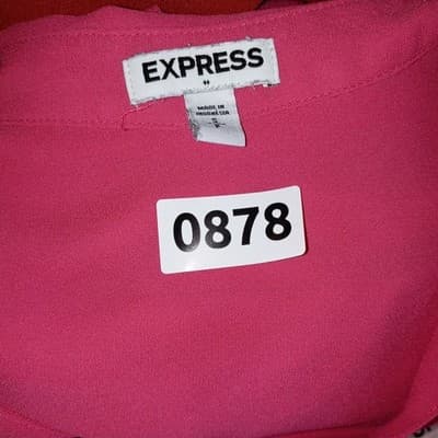 Express Pink Long Sleeve Collared Button Up Shirt Womens Size S - Thumbnail 8