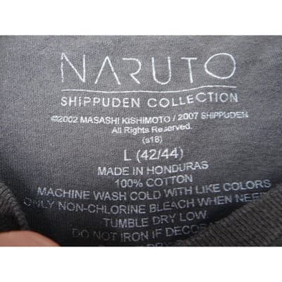 Naruto Shippuden Kakashi 07 Graphic T Shirt Black Size L Anime Manga - Thumbnail 2