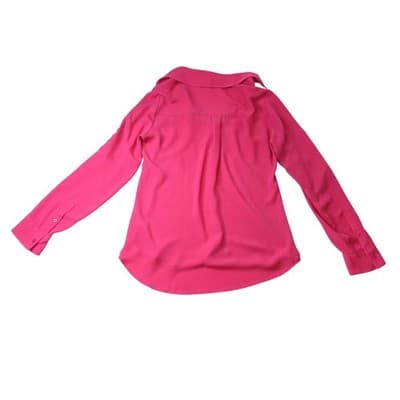 Express Pink Long Sleeve Collared Button Up Shirt Womens Size S - Thumbnail 5