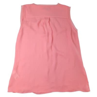 Banana Republic Coral Pink Sleeveless V Neck Tunic Top Blouse Women's Size S - Thumbnail 3