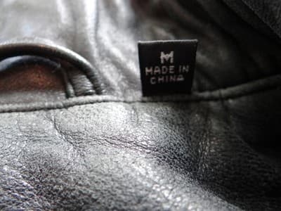 Men's Black Leather Jacket Medium - Thumbnail 3