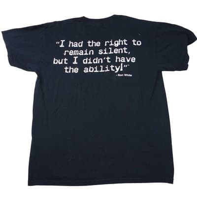 Ron Tater Salad White Comedy T Shirt Mens Medium Gildan Black - Thumbnail 3