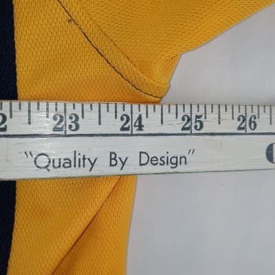 Starter Michigan Wolverines Navy Blue Yellow Polo Shirt Mens XL Embroidered - Thumbnail 8