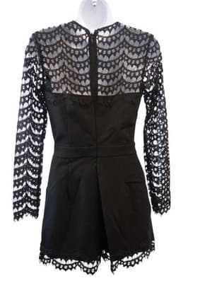 Adelyn Rae Elegant Black Lace Romper - XS - Thumbnail 2