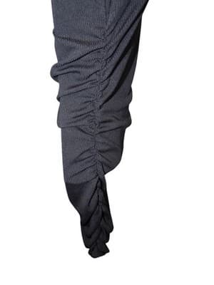 Stylish Black Ruched Dress - Thumbnail 4