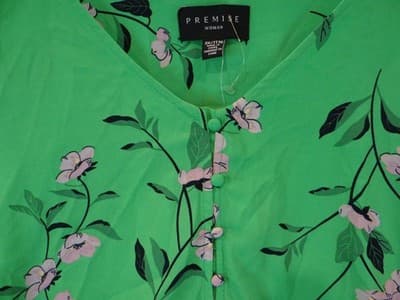 Premise Woman Green Floral Button-Up Blouse - NWT - 3X - Thumbnail 2